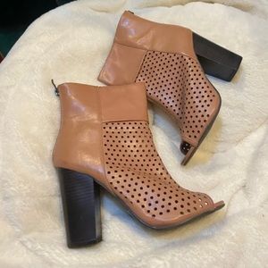 Perforated ankle booties